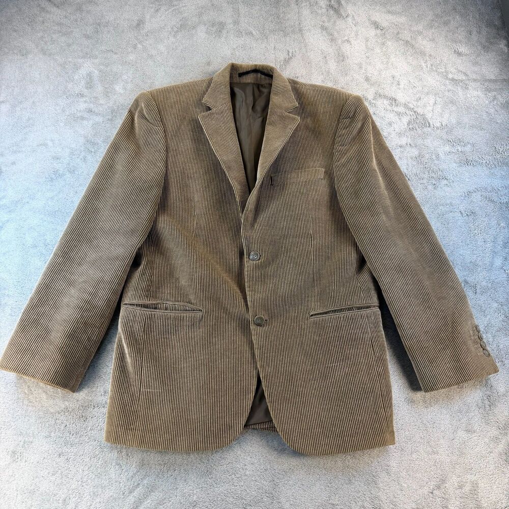 Giovanni Corduroy Sport Coat Mens 40R Brown Cotton Blazer